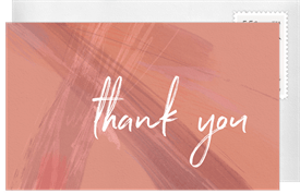 'Contemporary Brushstrokes' Baby Shower Thank You Note