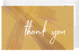 'Contemporary Brushstrokes' Baby Shower Thank You Note