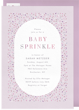 'Baby Sprinkle Frame' Baby Shower Invitation