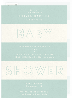'Party Stripes' Baby Shower Invitation