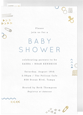 'Marked Up' Baby Shower Invitation