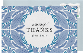 'Soft Floral Pattern' Baby Shower Thank You Note