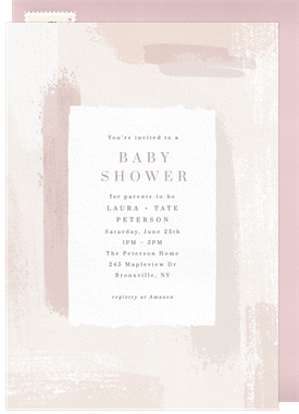 'Brush Stroke Bliss' Baby Shower Invitation