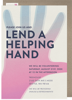 'Helping Hand' Causes and Activism Invitation