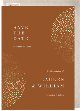 'Gilded Circles' Wedding Save the Date