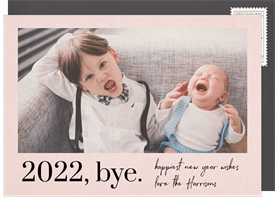 'Bye' New Year's Greeting Card