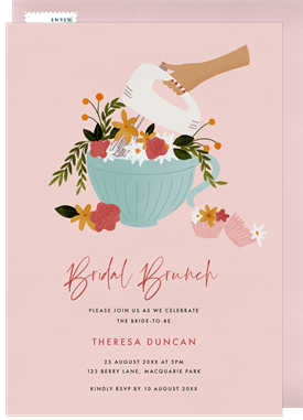 'Floral Mixer' Bridal Shower Invitation