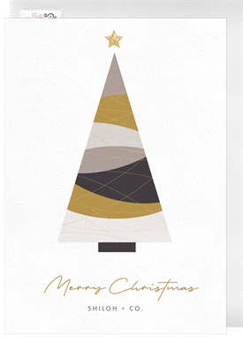 'Mod Tree' Business Holiday Greetings Card