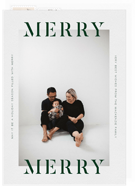 'Merry Stencil' Holiday Greetings Card