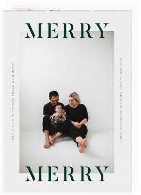 'Merry Stencil' Christmas Greetings Card