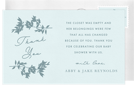 'Budding Branch' Baby Shower Thank You Note