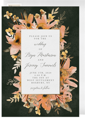 'Wildflowers' Wedding Invitation