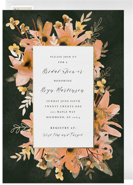 'Wildflowers' Bridal Shower Invitation