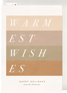 'Warmest Wishes' Holiday Greetings Card