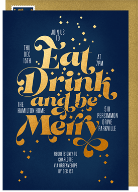 'Bold Statement' Holiday Party Invitation