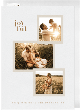 'Joyful Trio' Christmas Greetings Card