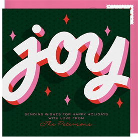 '3D Joy' Holiday Greetings Card