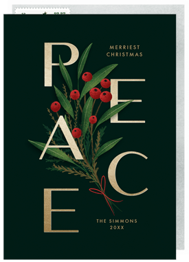 'Peace Bouquet' Christmas Greetings Card