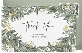 'Eucalyptus' Wedding Thank You Note