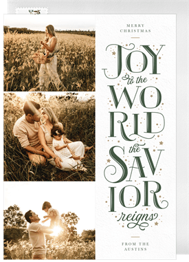 'Savior Reigns' Christmas Greetings Card