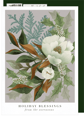 'Classic Magnolias' Holiday Greetings Card