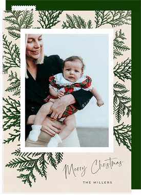 'Evergreen Laurels' Christmas Greetings Card