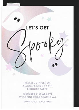 'Let's Get Spooky' Kids Birthday Invitation