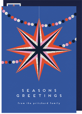 'Geometric Star' Holiday Greetings Card