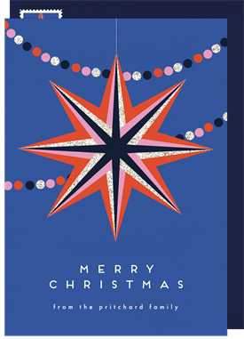 'Geometric Star' Christmas Greetings Card