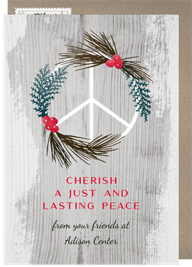 'Justice And Peace' Business New Year's Greeting Card