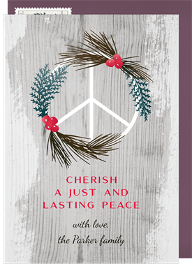 'Justice And Peace' Holiday Greetings Card
