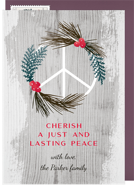 'Justice And Peace' Christmas Greetings Card