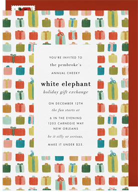 'Painted Presents' Holiday Party Invitation