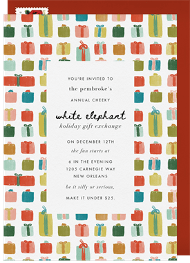 'Painted Presents' Business Holiday Party Invitation