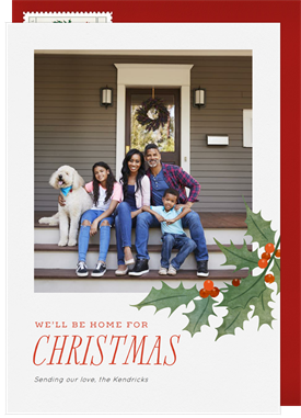 'Be Home For Christmas' Holiday Greetings Card