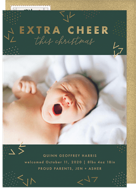 'Extra Cheer' Christmas Greetings Card