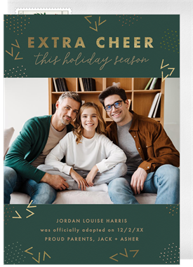 'Extra Cheer' Announcements Card