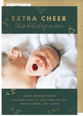 'Extra Cheer' Birth Card