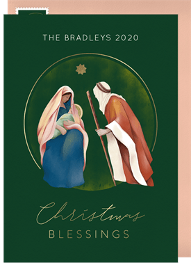 'The Holy Family' Christmas Greetings Card