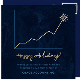 'Yuletide Trends' Business Holiday Greetings Card