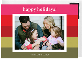 'Happy Stripes' Holiday Greetings Card