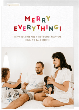 'Bouncy Merry Everything' Holiday Greetings Card