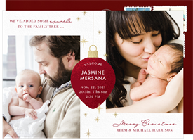 'Baby Ornament' Holiday Greetings Card