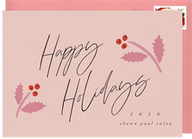 'Winterberries' Business Holiday Greetings Card