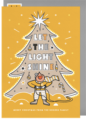 'Let The Light Shine' Holiday Greetings Card