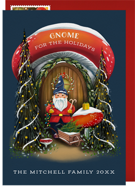 'Gnome Home' Christmas Greetings Card