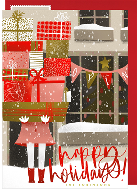 'Holiday Shopper' Business Holiday Greetings Card