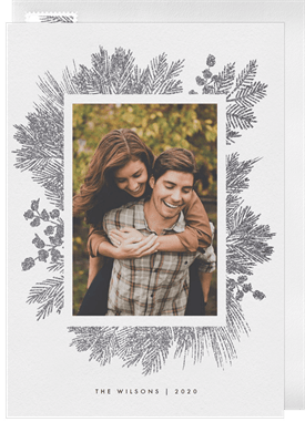'Glitter Foliage' Holiday Greetings Card