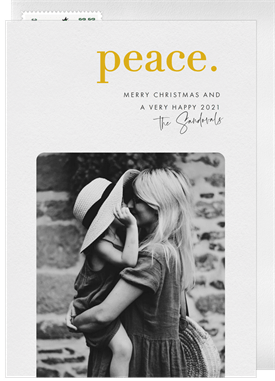 'Simple Peace' Holiday Greetings Card