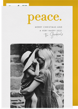 'Simple Peace' Christmas Greetings Card